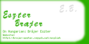 eszter brajer business card